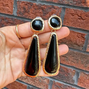 Zara Selena Gomez Black Gold Amalfi Earrings